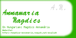 annamaria magdics business card